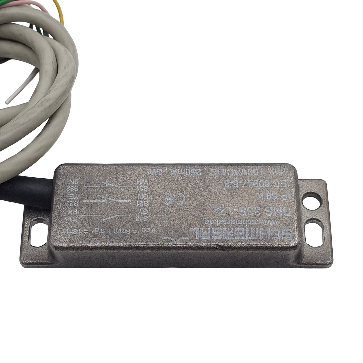 Used Schmersal BNS 33S-12Z Magnetic Safety Sensor, 1NO/2NC, 8/18mm Range, 100VAC/DC