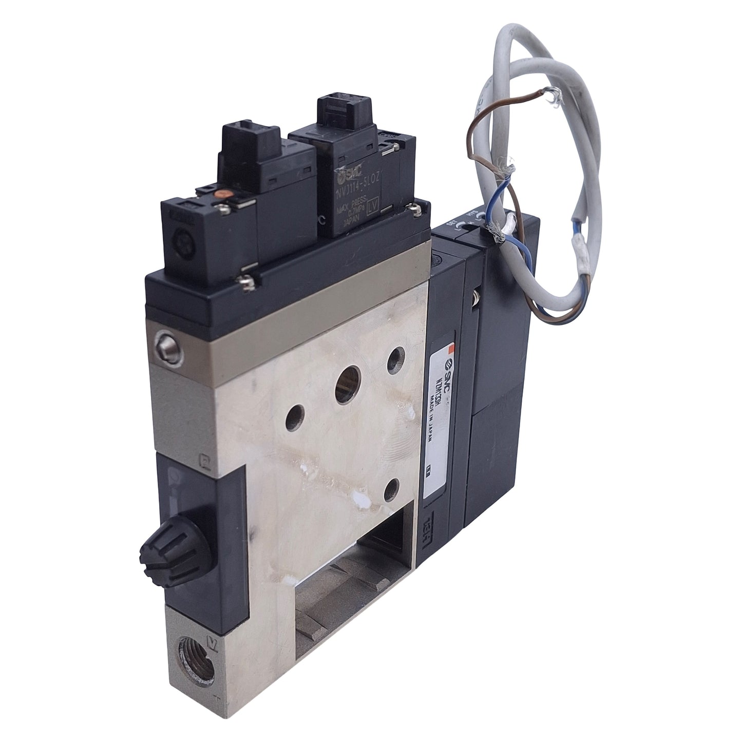 Used SMC NZM133HT-K5LZ-E55L Vacuum Generator Ejector 24VDC, 70psi, -630mmHg, 1ft