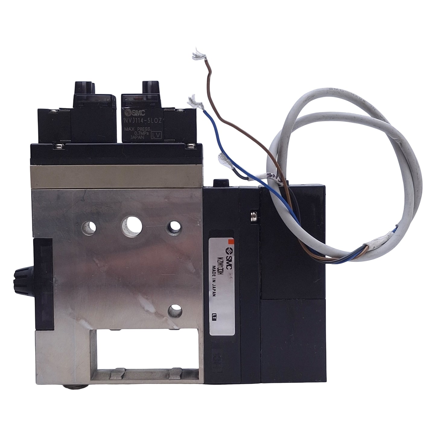 Used SMC NZM133HT-K5LZ-E55L Vacuum Generator Ejector 24VDC, 70psi, -630mmHg, 1ft