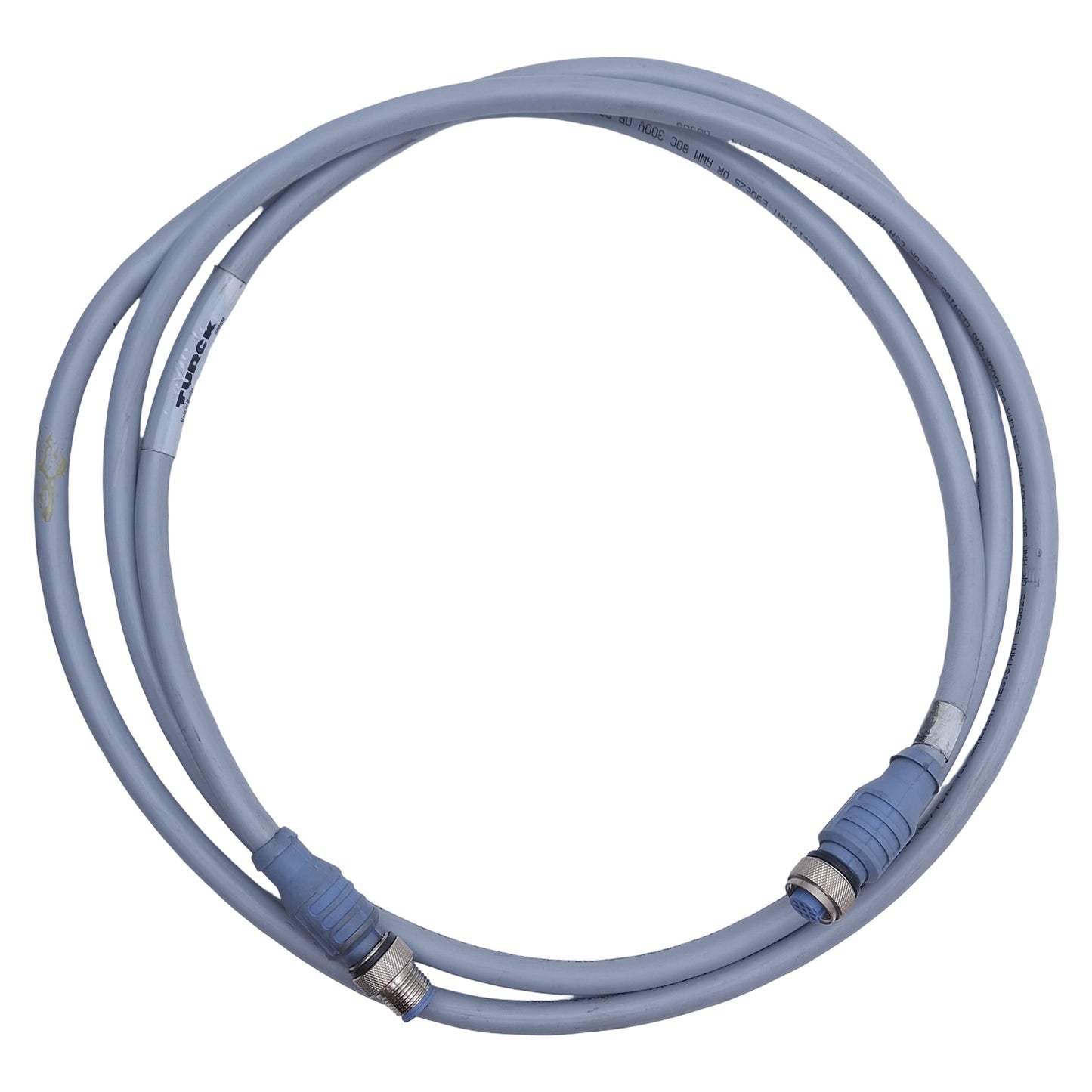Used Turck RSC RKC 5711-2M DeviceNet Cordset, M12 Eurofast Male to Female, 2m Length