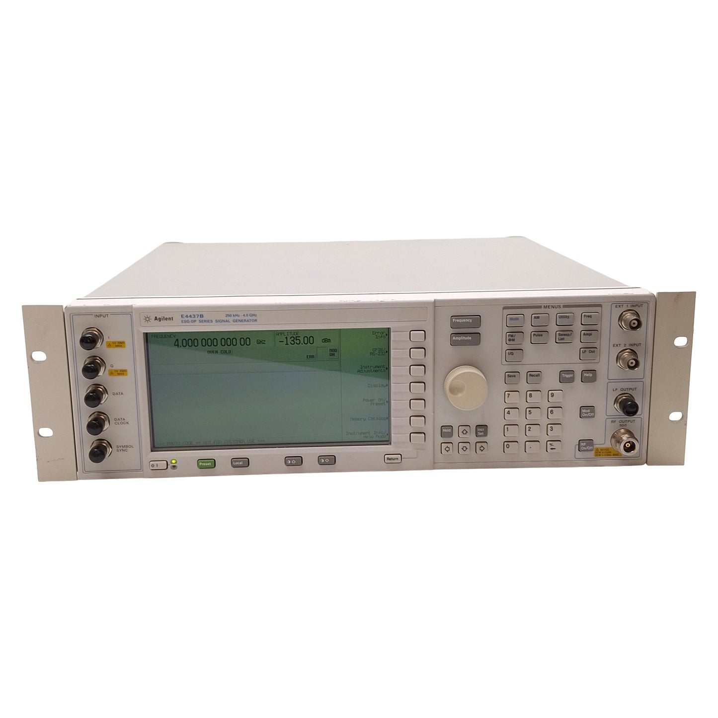 Used Agilent E4437B ESG-DP Signal Generator w/ 100 101 201 202 UN5 UN8 UN9 UNB UND