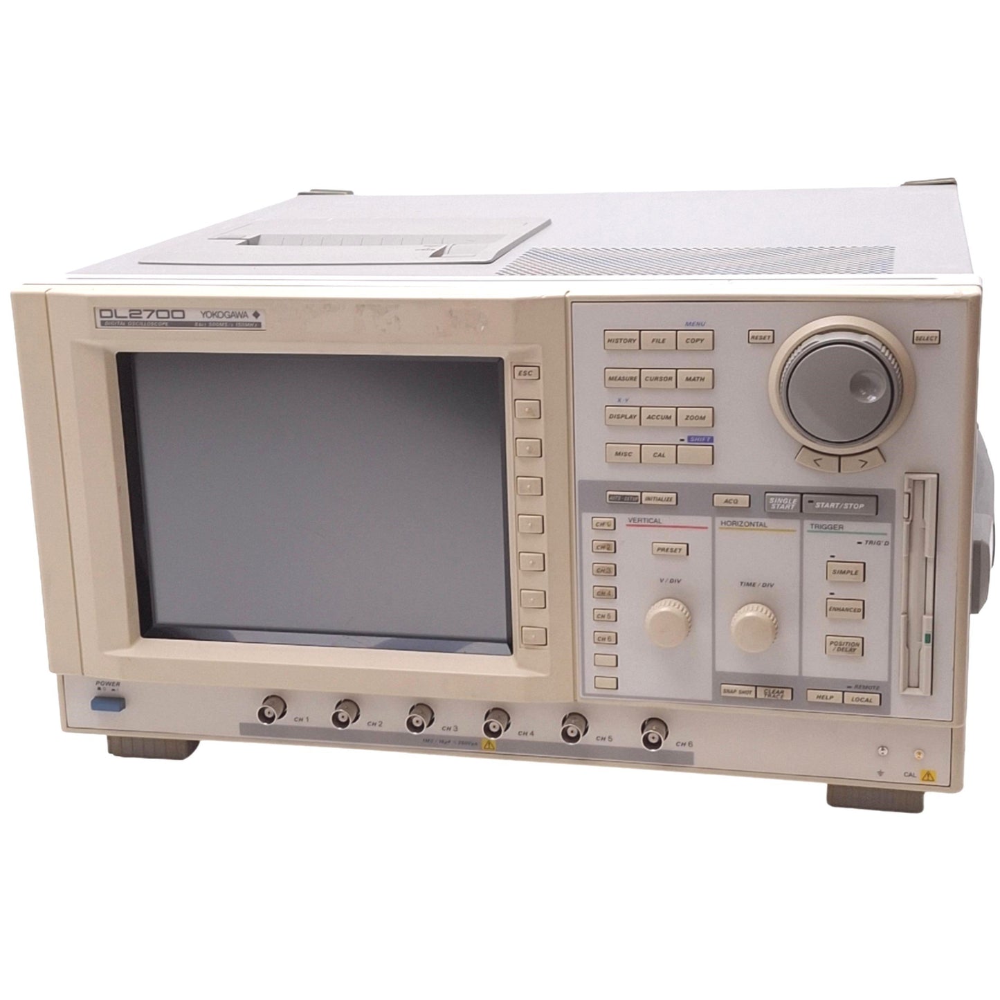 Used Yokogawa DL2700 Digital Oscilloscope 8bit 500MS/s 150MHz, 6-Channel, 120VAC