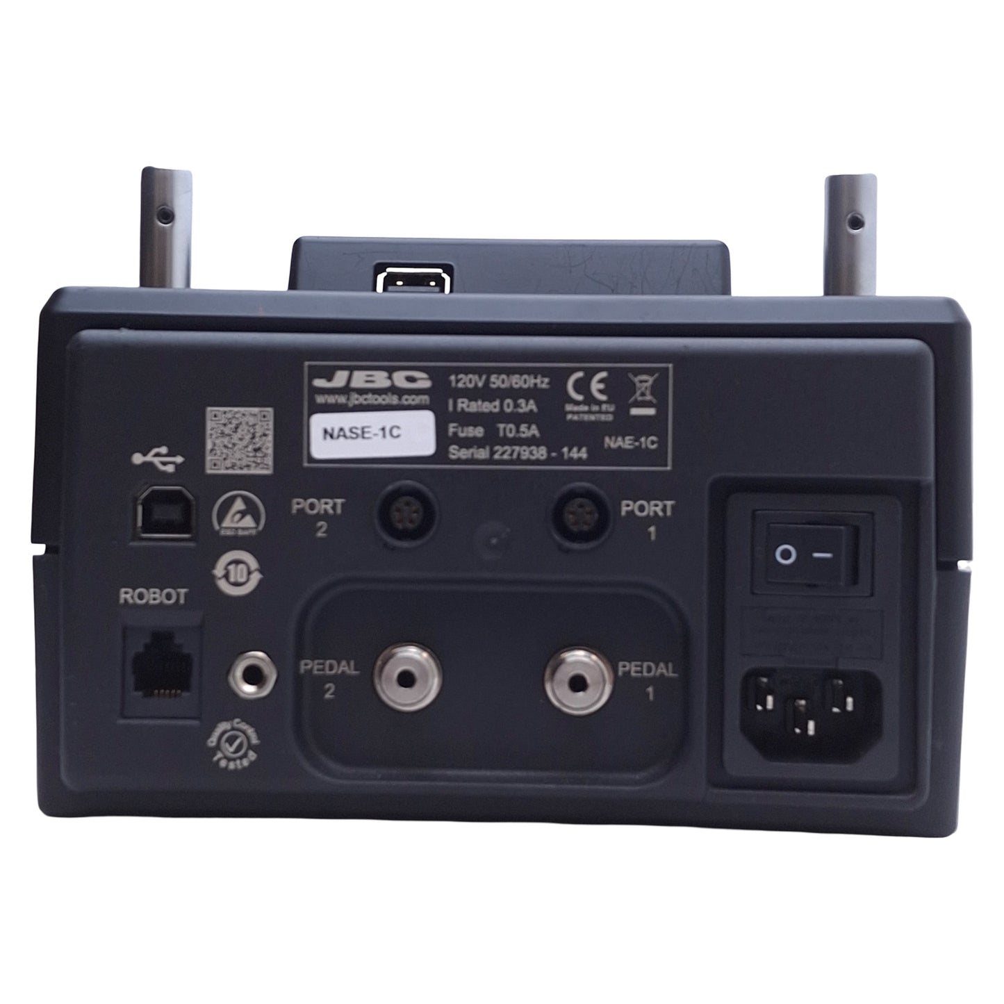 Used JBC NAE-1C Nano Soldering Control Unit 120VAC, 0.3A, 14W Per Tool, 90°-450°C