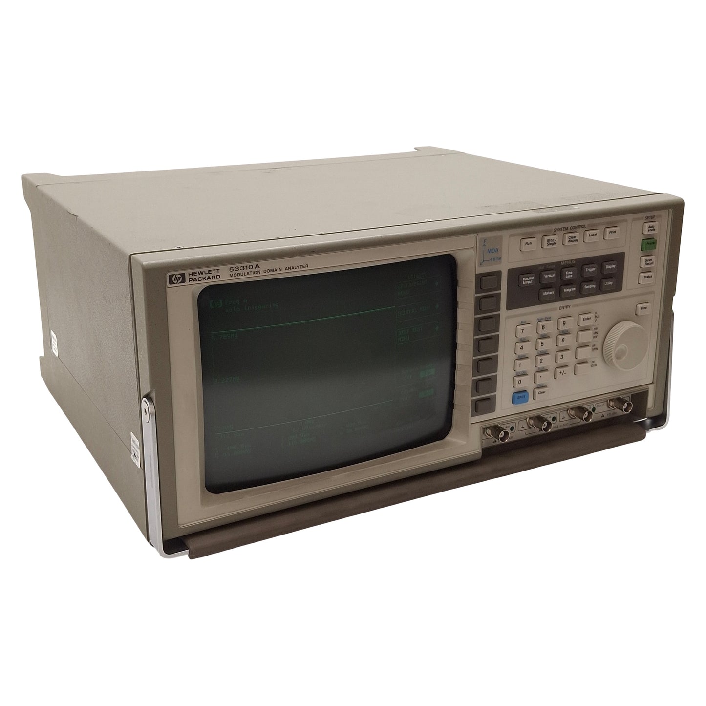 Used HP 53310A Modulation Domain Analyzer, 3-Channel, 10Hz-2.5GHz *Broken Tab*