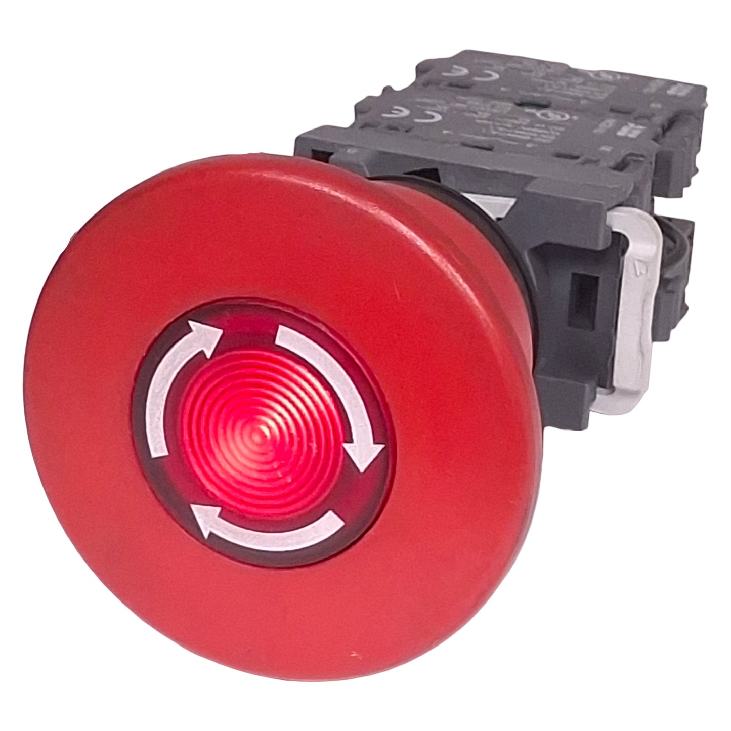 Used ABB MPMP4-11R Illuminated Red Twist-Release Button 2NC+2NO, 60mm, 400VAC