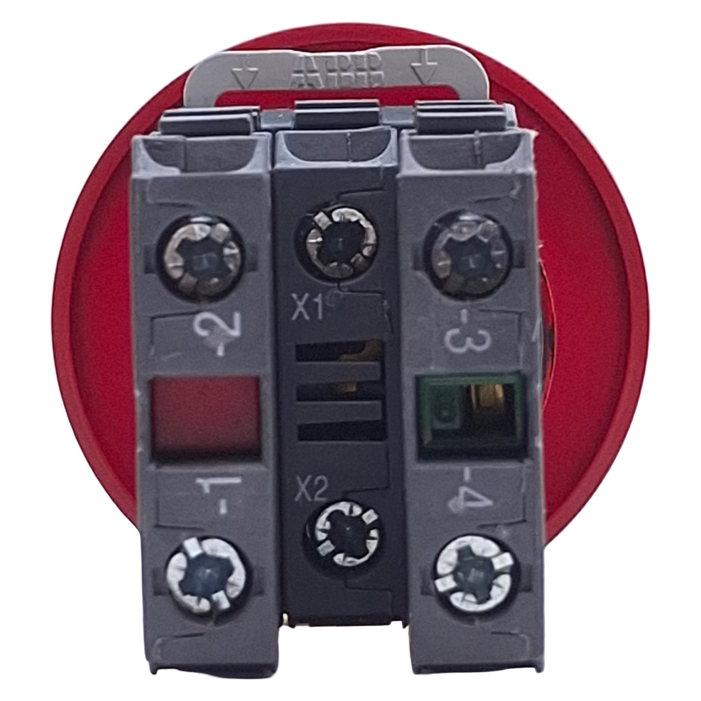 Used ABB MPMP4-11R Illuminated Red Twist-Release Button 2NC+2NO, 60mm, 400VAC