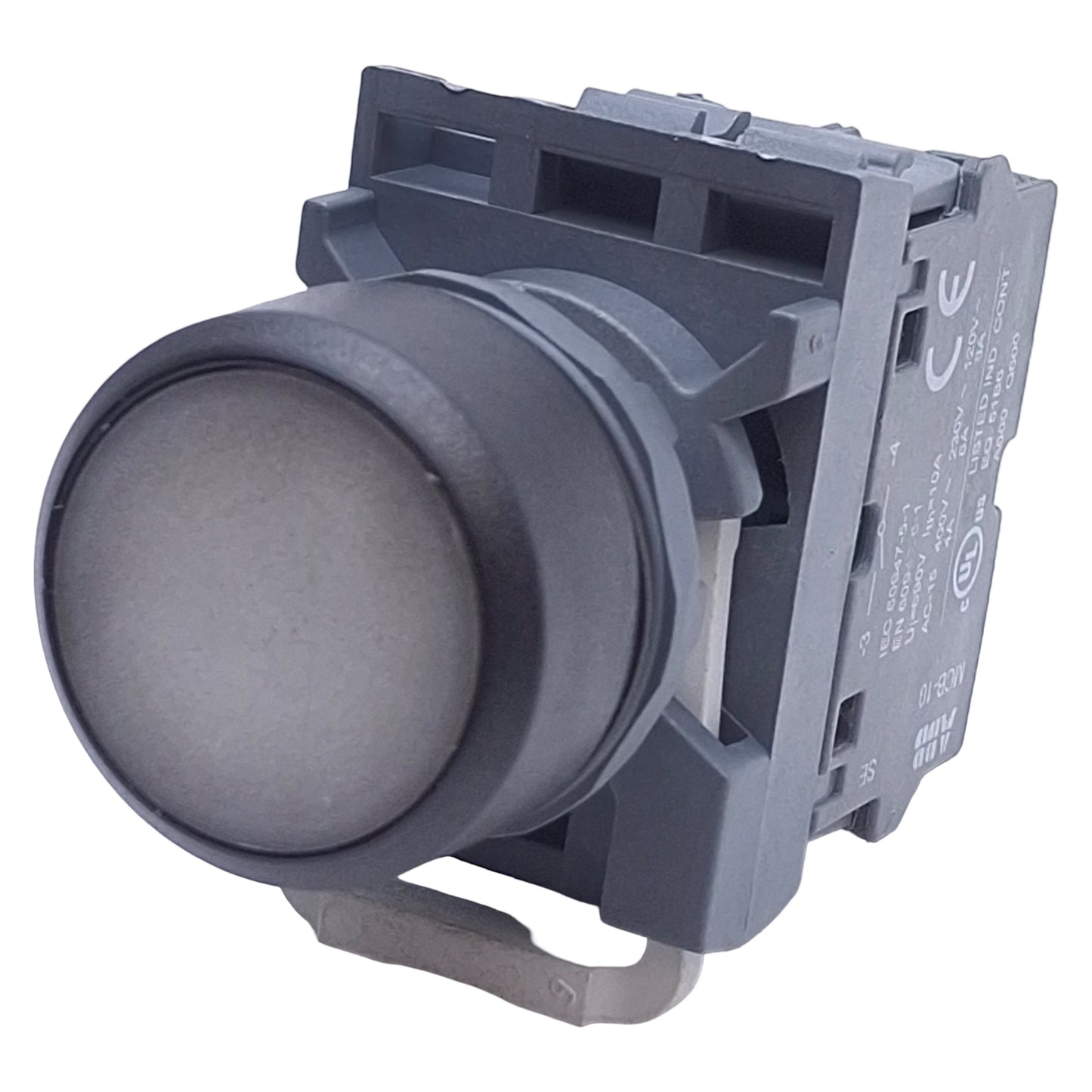 Used ABB MP1-41W-10 Illuminated White Push Button 1NO, 400VAC 10A Contact, ø22mm