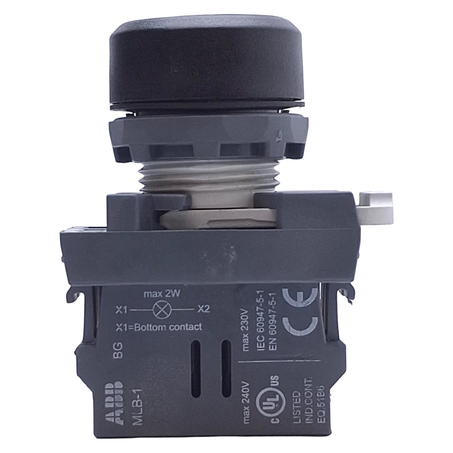 Used ABB MP1-41W-10 Illuminated White Push Button 1NO, 400VAC 10A Contact, ø22mm