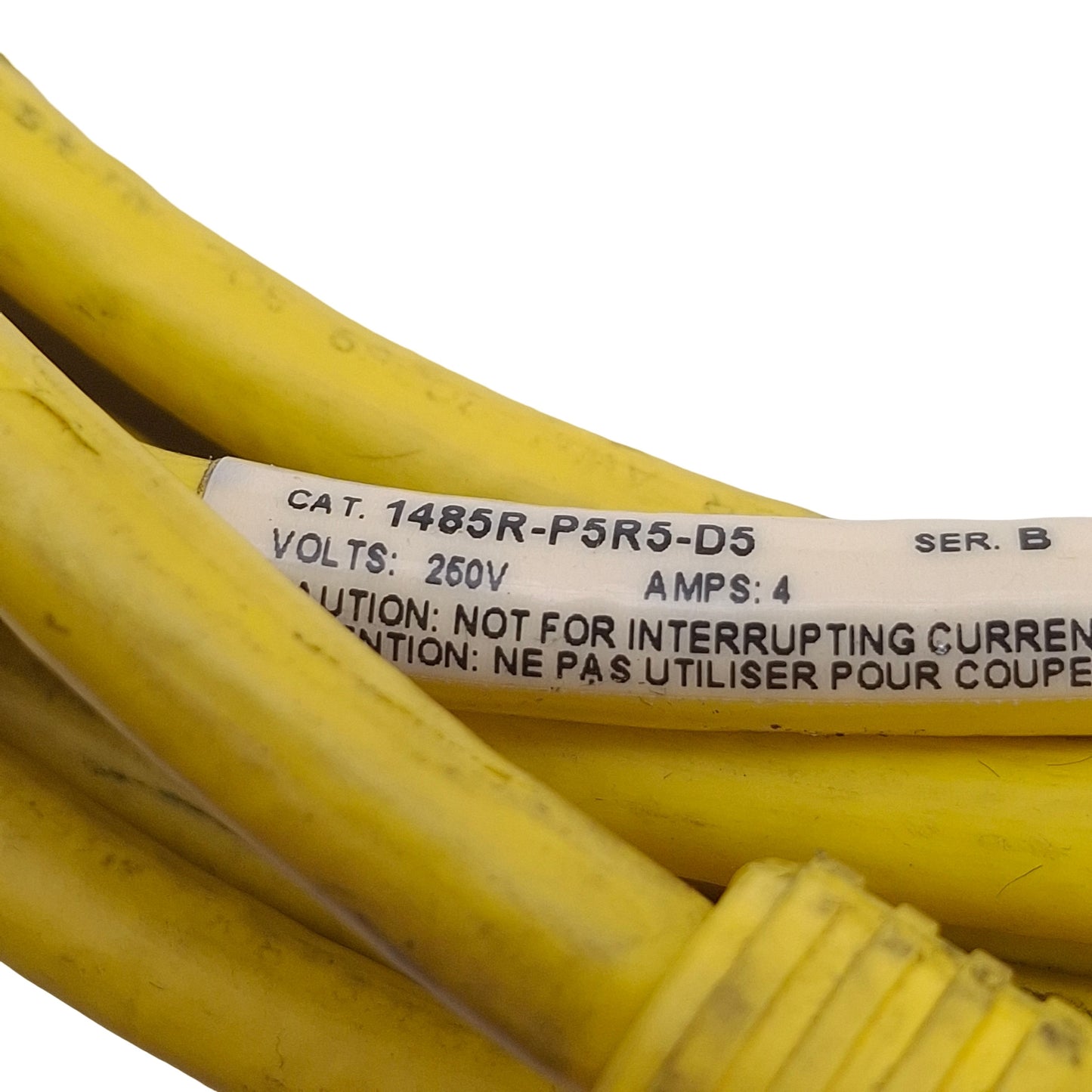 Used Allen Bradley 1485R-P5R5-D5 DeviceNet Cordset, 5-Pin Male to Female, 5m Length