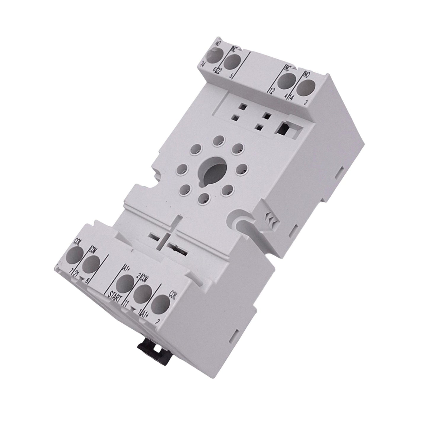 Used Allen Bradley 700-HN204 Relay Socket, 8-Pin Octal, 300VAC 10A, DIN Rail