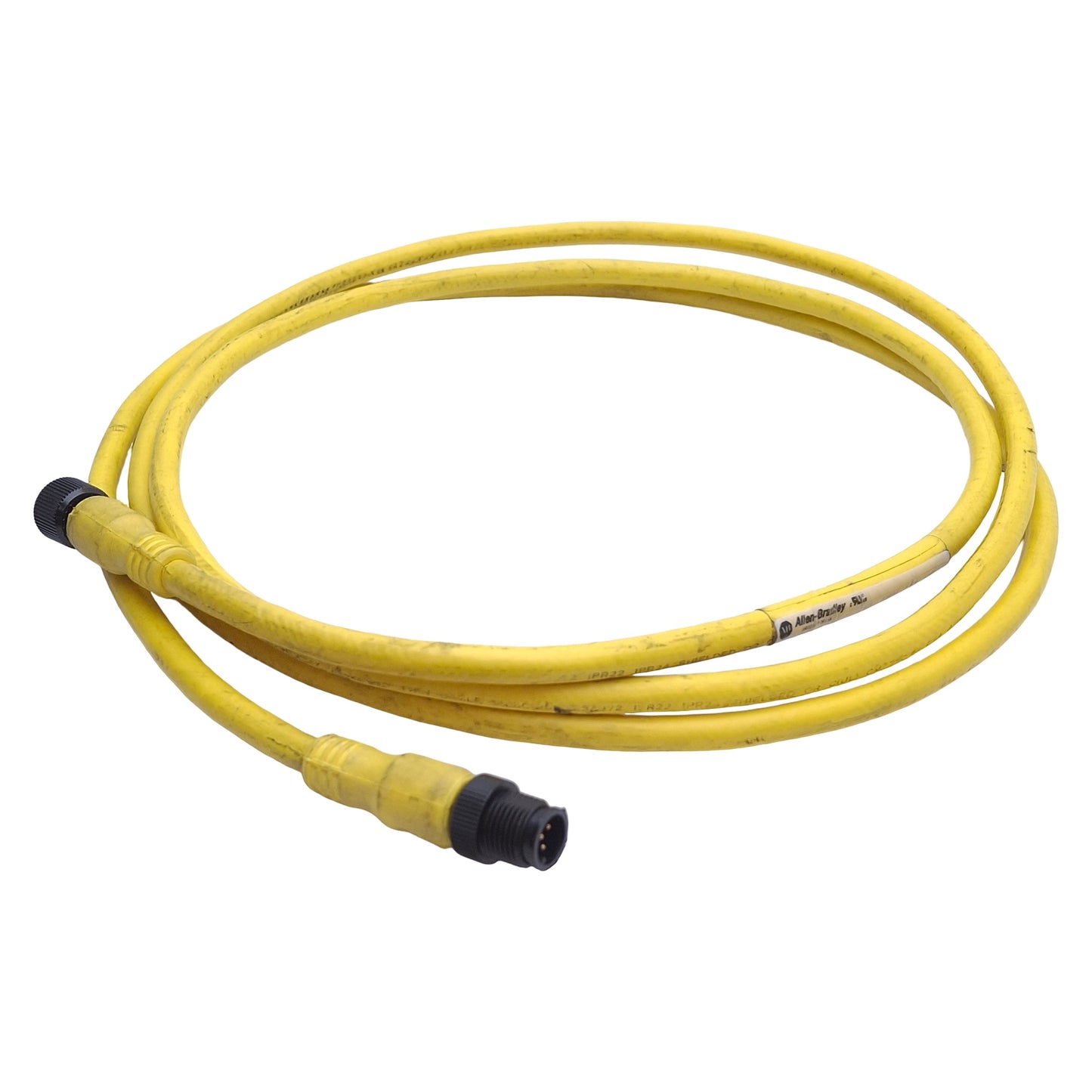 Used Allen Bradley 1485R-P2R5-D5 DeviceNet Cordset, 5-Pin Male to Female, 2m Length