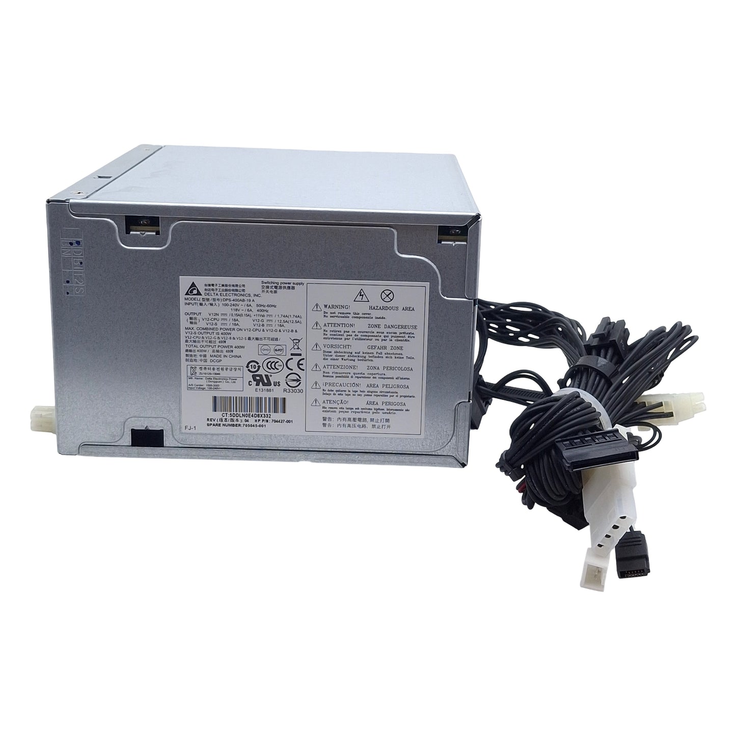 Used Delta Electronics DPS-400AB-19A Switching Power Supply, 100-240VAC In, 400W Out