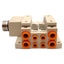 Used SMC SS5V2-W10CD-02B-N7 Tie Rod Base Manifold, 2-Station, M23 26-Pin, ø1/4in P2C