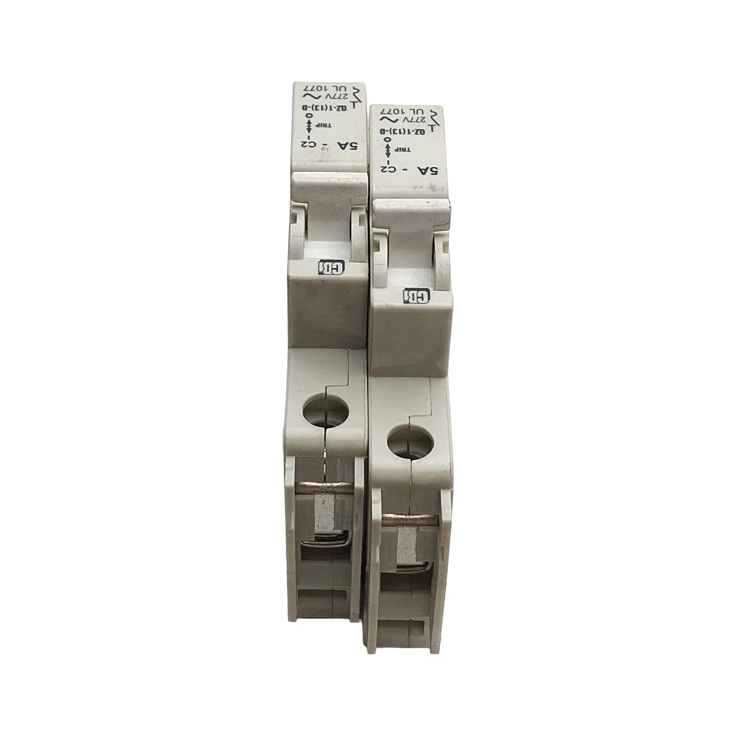 Used Lot of 2 CDI QZ-1-13-D-2-5A Miniature Circuit Breaker, 5A, 277VAC, 1-Pole