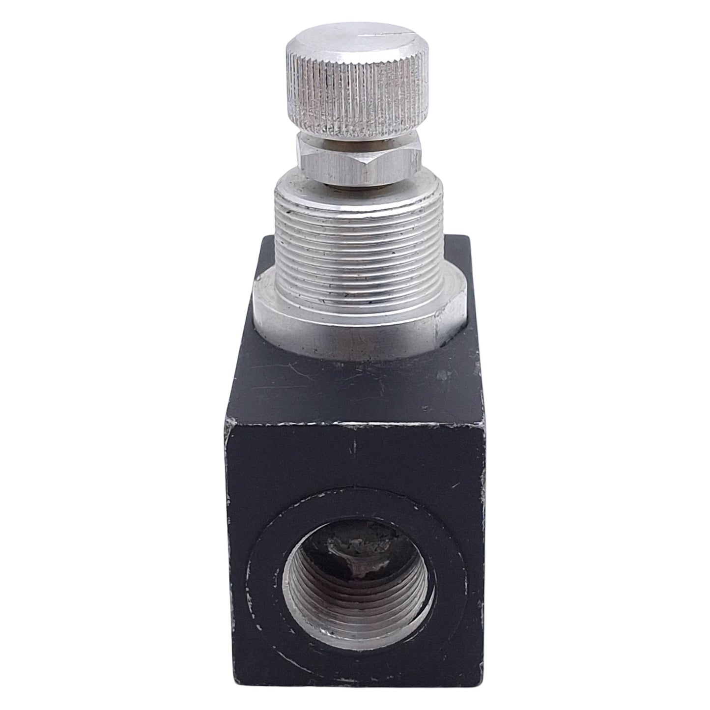 Used Norgren T1000A3800 Flow Control Valve, 2-Way, 3/8in NPT, 10bar Max, 1.64gpm Flow