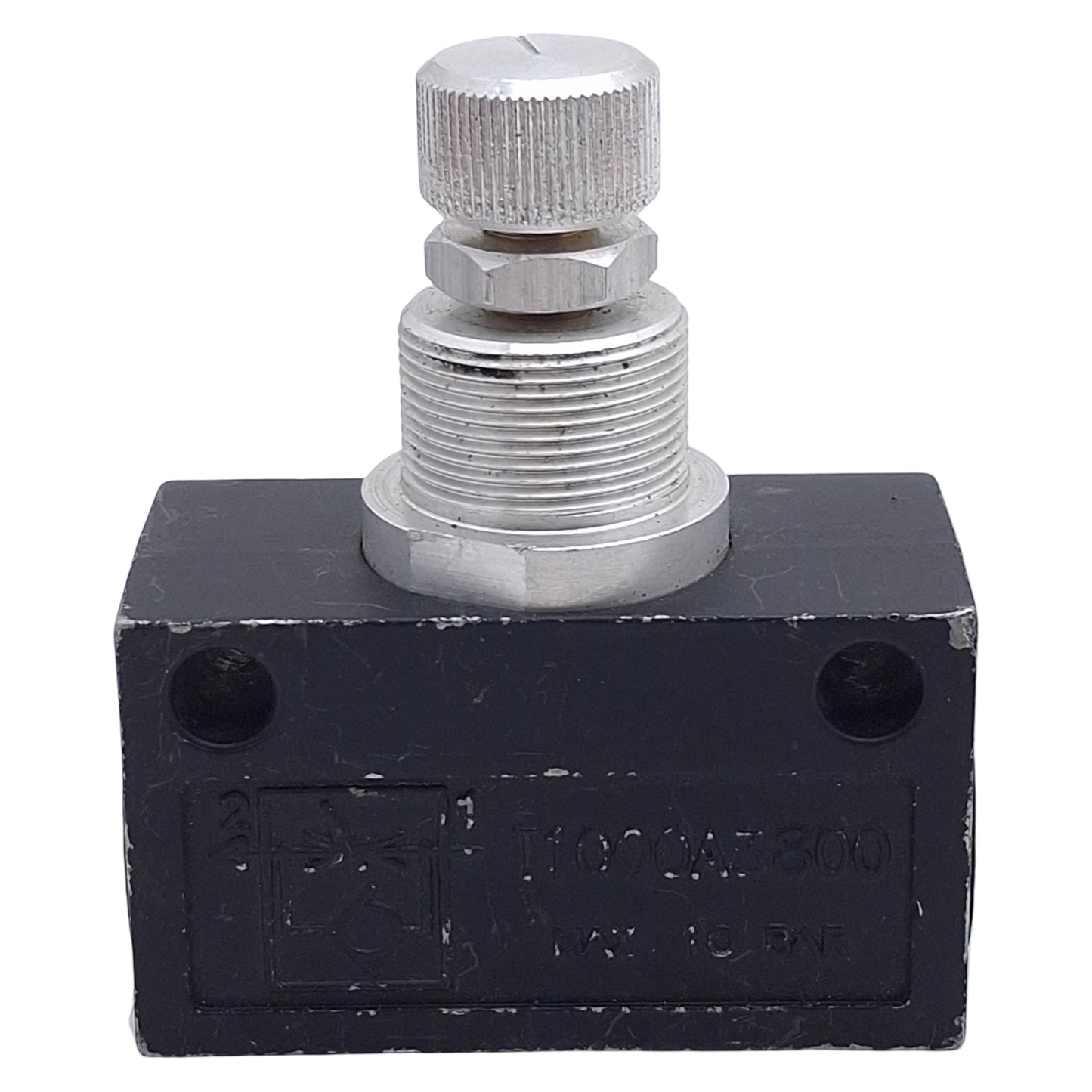 Used Norgren T1000A3800 Flow Control Valve, 2-Way, 3/8in NPT, 10bar Max, 1.64gpm Flow