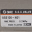 Used SMC ASS100-N01 Speed Control Slow Start Valve 1/8in NPT, 0.7MPa Max, 2.4mm² Flow