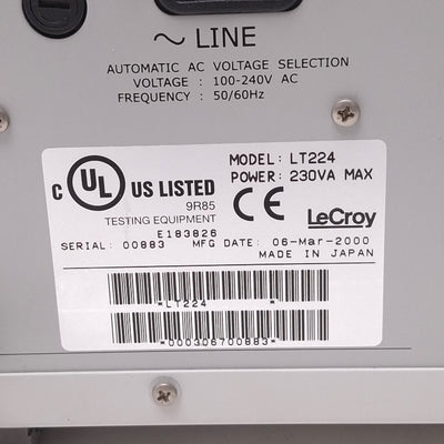 For parts or not working LeCroy LT224 WaveRunner Digital Storage Oscilloscope, 4-Channel, *For Parts