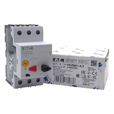 New Eaton PKZM01-6,3 Motor-Protective Circuit Breaker, 3-Pole, 4-6.3A Range, 400VAC