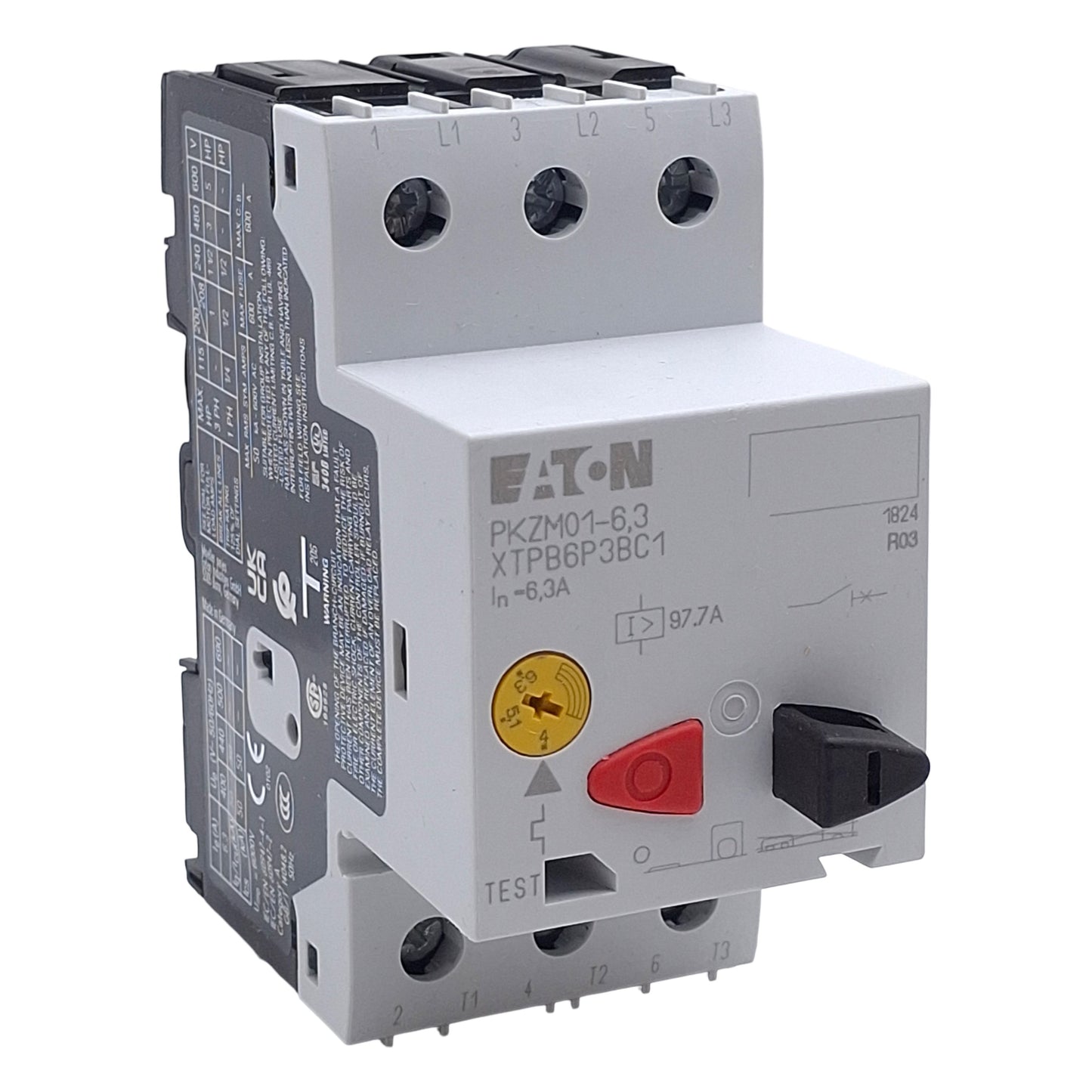 New Eaton PKZM01-6,3 Motor-Protective Circuit Breaker, 3-Pole, 4-6.3A Range, 400VAC