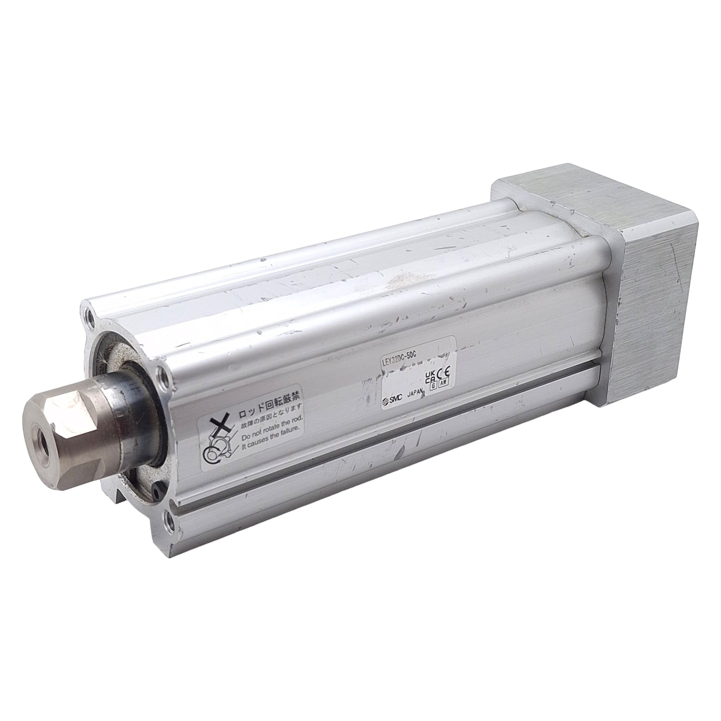 Used SMC LEY32DC-50C Incremental Encoder, ø32mm Bore, 50mm Stroke, *No Motor*