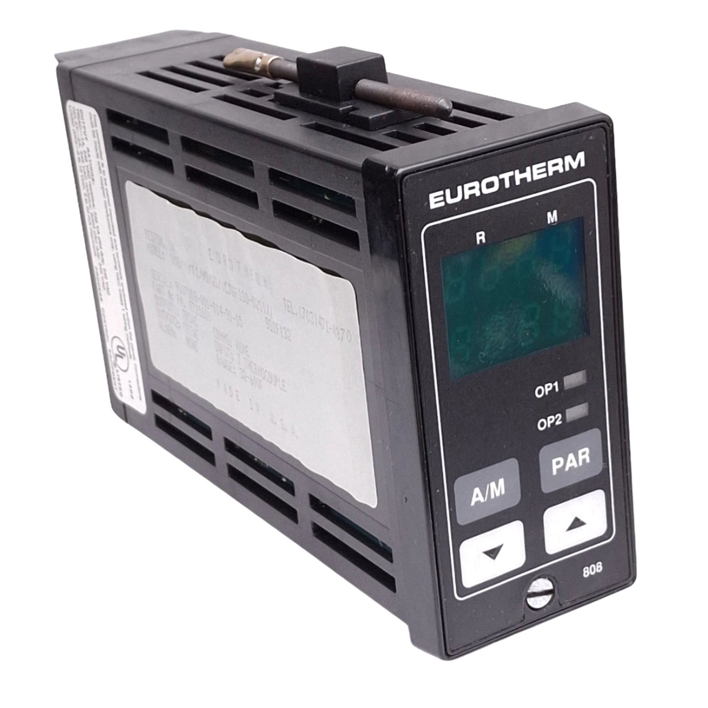 Used Eurotherm 808/T1/T1/N0/QS CJGF130-025 Temperature Controller 32-600F, J TC Input