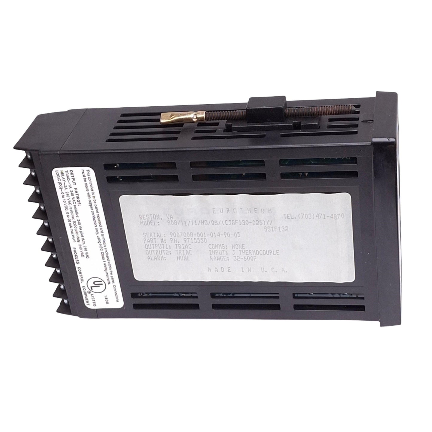 Used Eurotherm 808/T1/T1/N0/QS CJGF130-025 Temperature Controller 32-600F, J TC Input