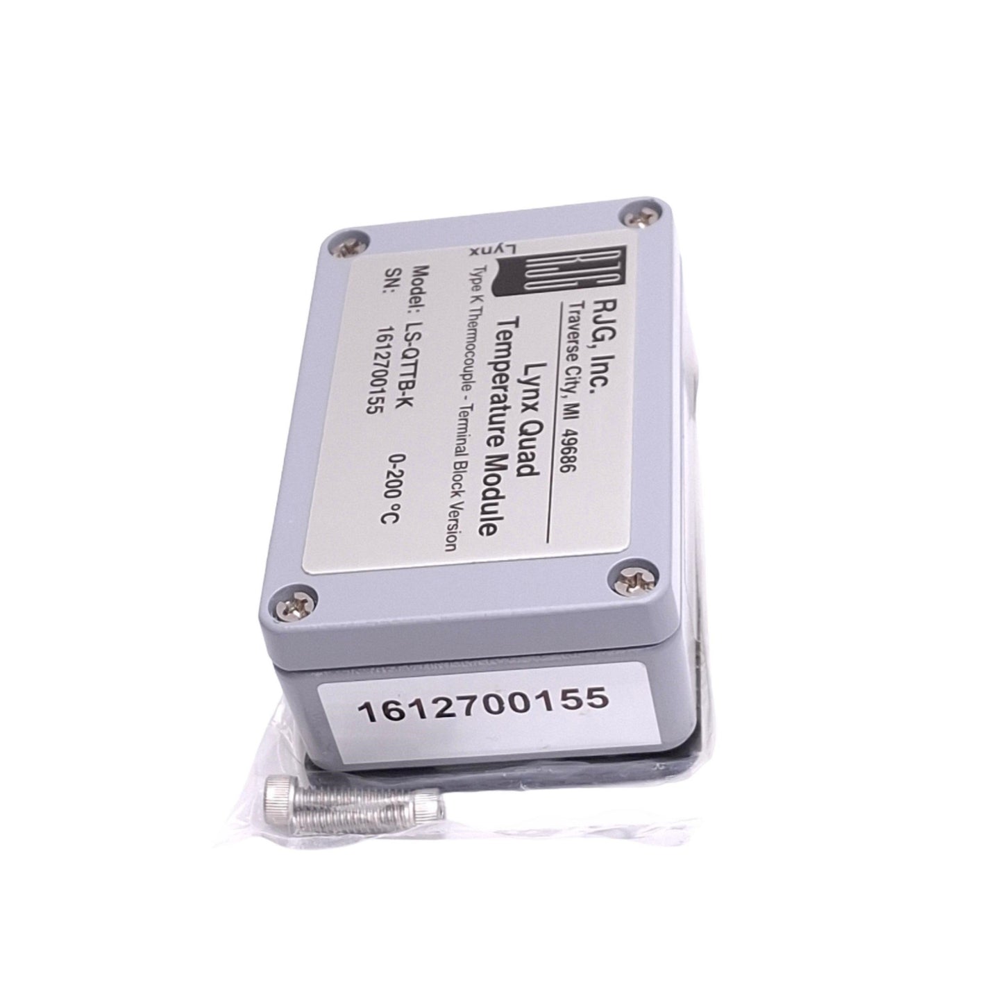 New RJG LS-QTTB-K Lynx Quad Temperature Module, Type K Thermocouple, 0-200C, M12 4-P