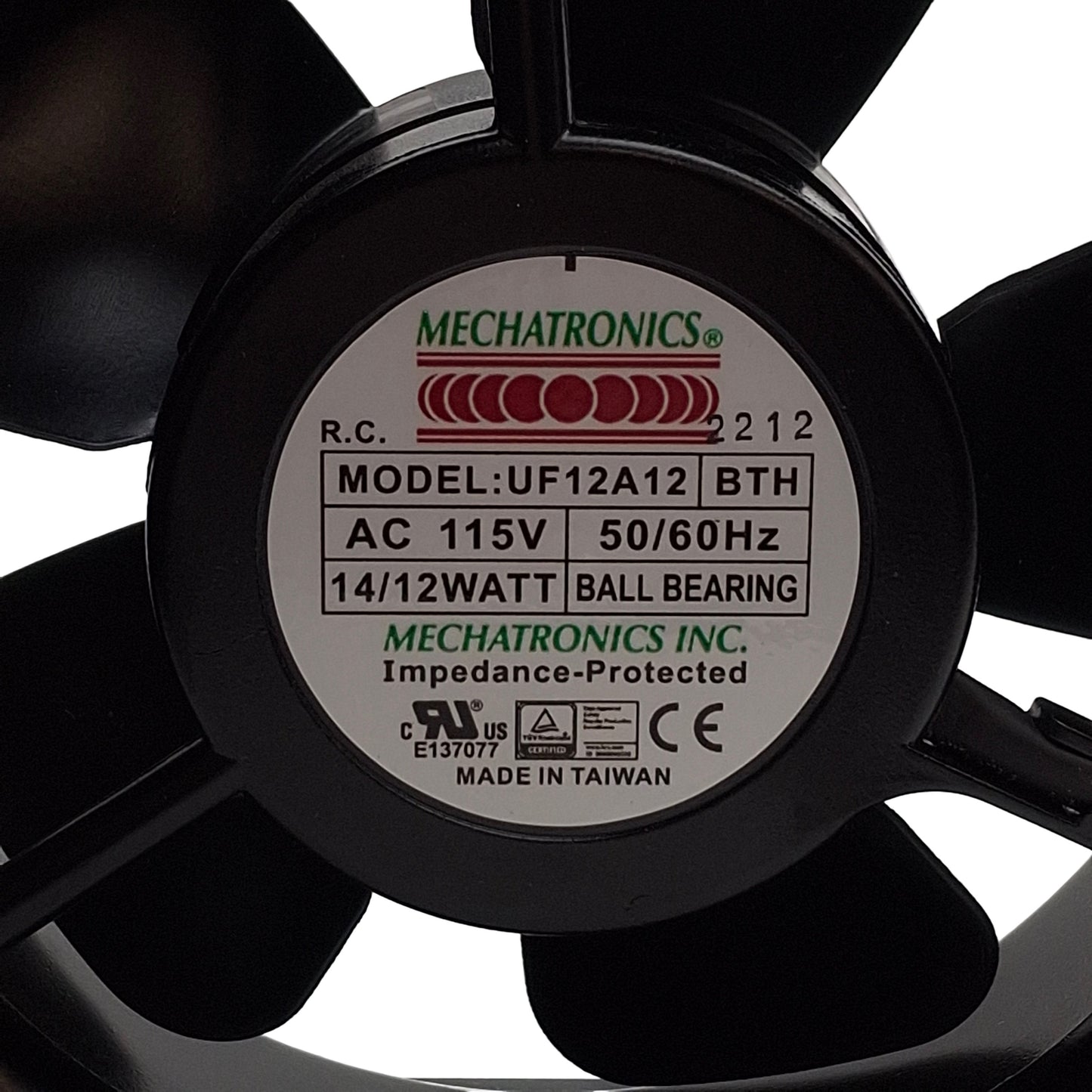 Used Lot of 3 Mechatronics UF12A12BTH Axial Fan, 120mm x 120mm, 115VAC 12W 60Hz