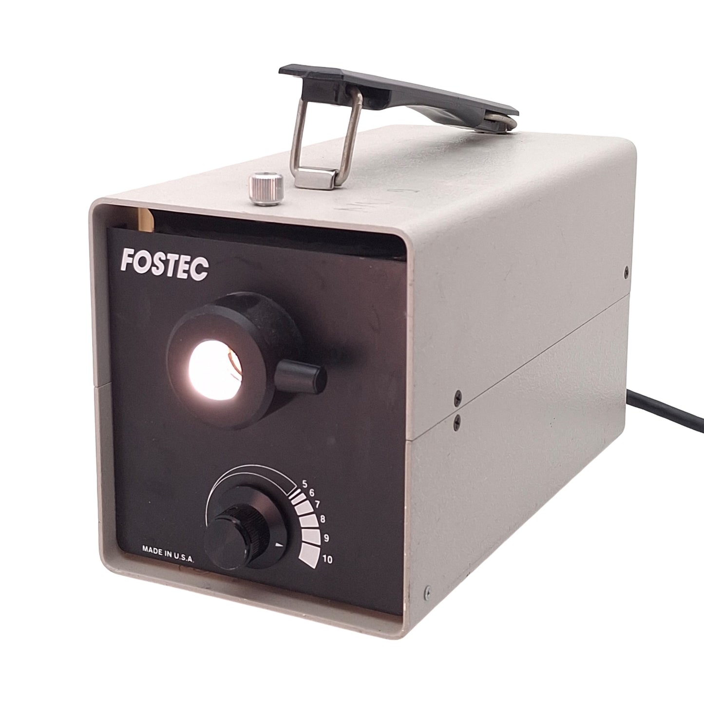 Used Fostec FO-150 Fiber Optic Illuminator, ø16mm Port, 150W, 115VAC, 3A Fuse