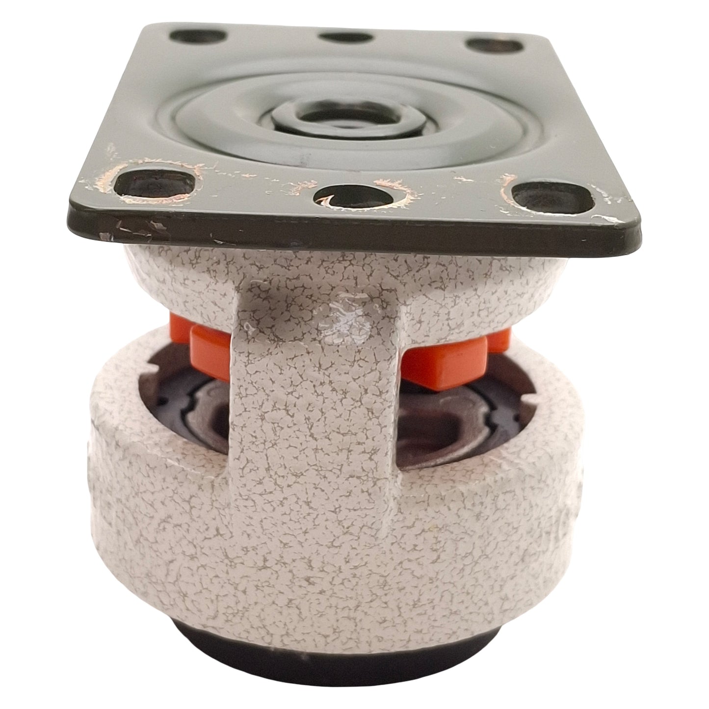 Used Lot of 4 Foot Master GD-60-PUS-F-NYN Leveling Caster, 95mm x 64mm Plate, 560kg