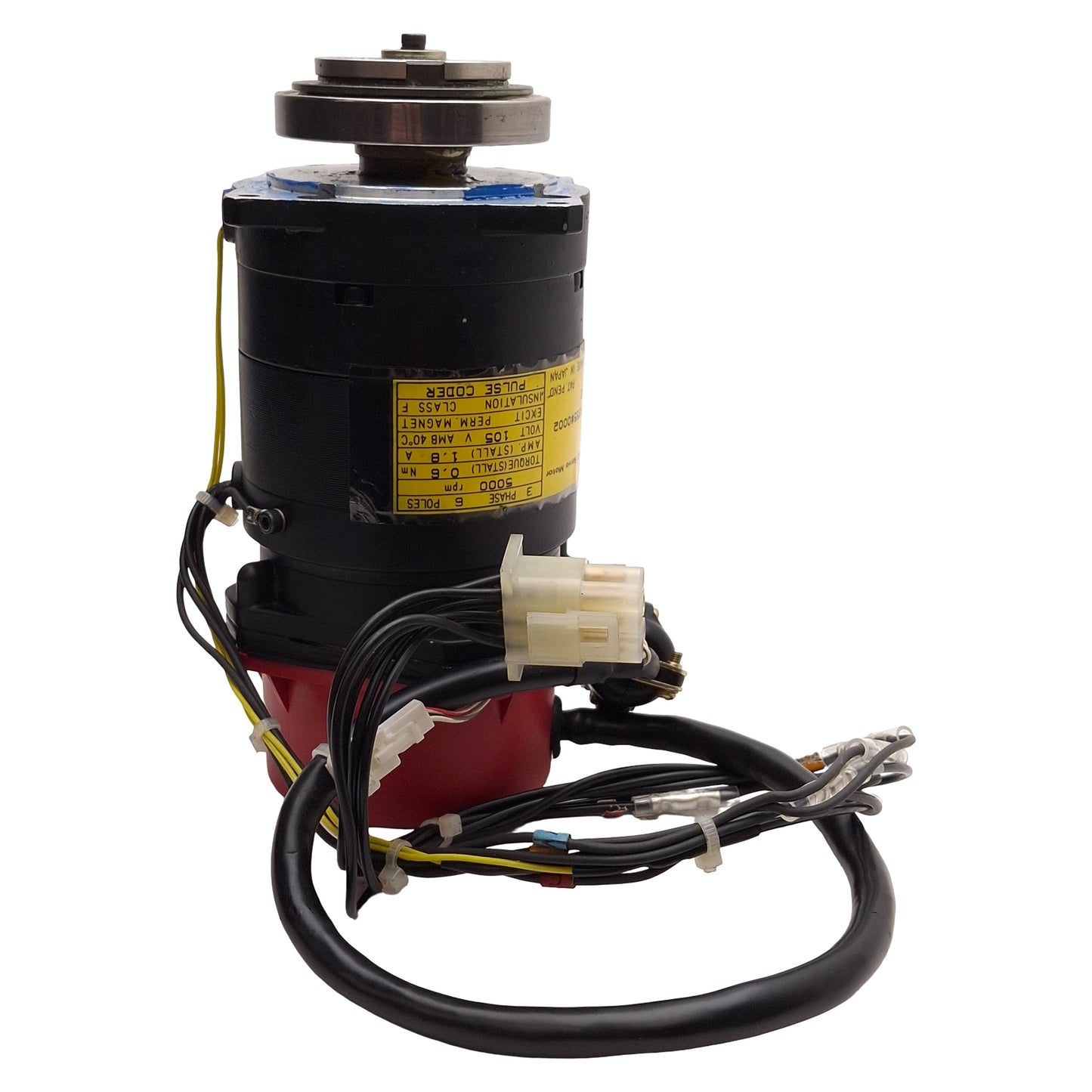 Used Fanuc A06B-0369-B355#0002 3-0F Servo Motor, 6-Pole, 3Ø 105VAC 1.8A, 5000rpm