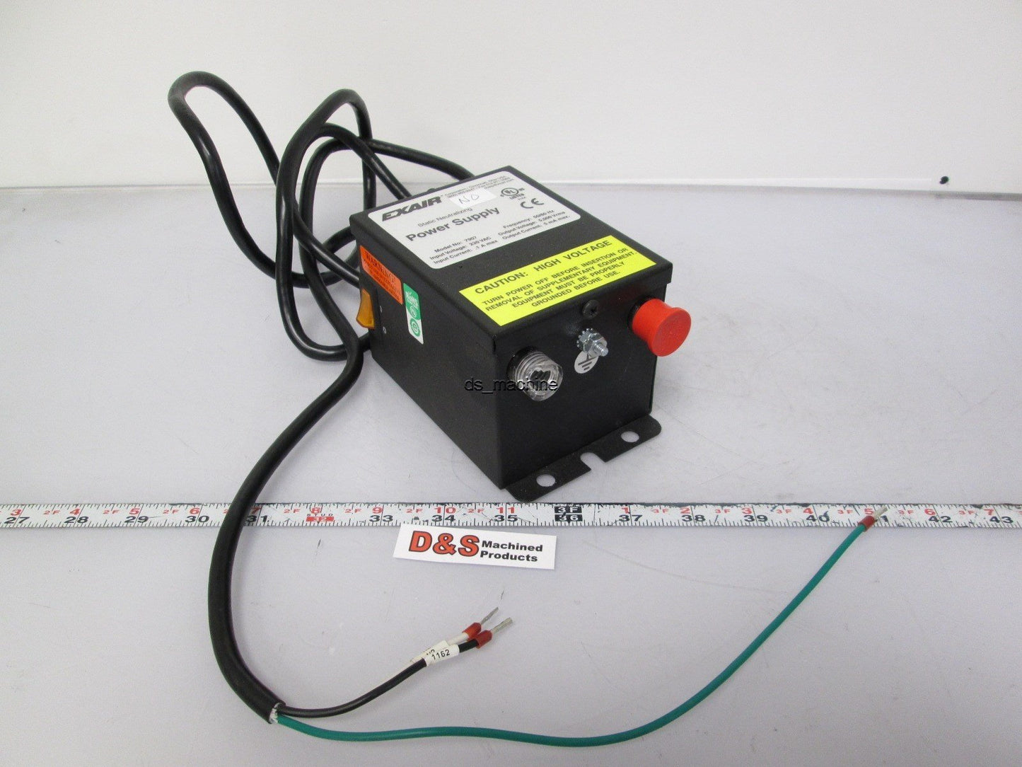 Used Exair 7907 Static Neutralizing Power Supply 230VAC 100mA to 5kVrms 5mA *Damaged*