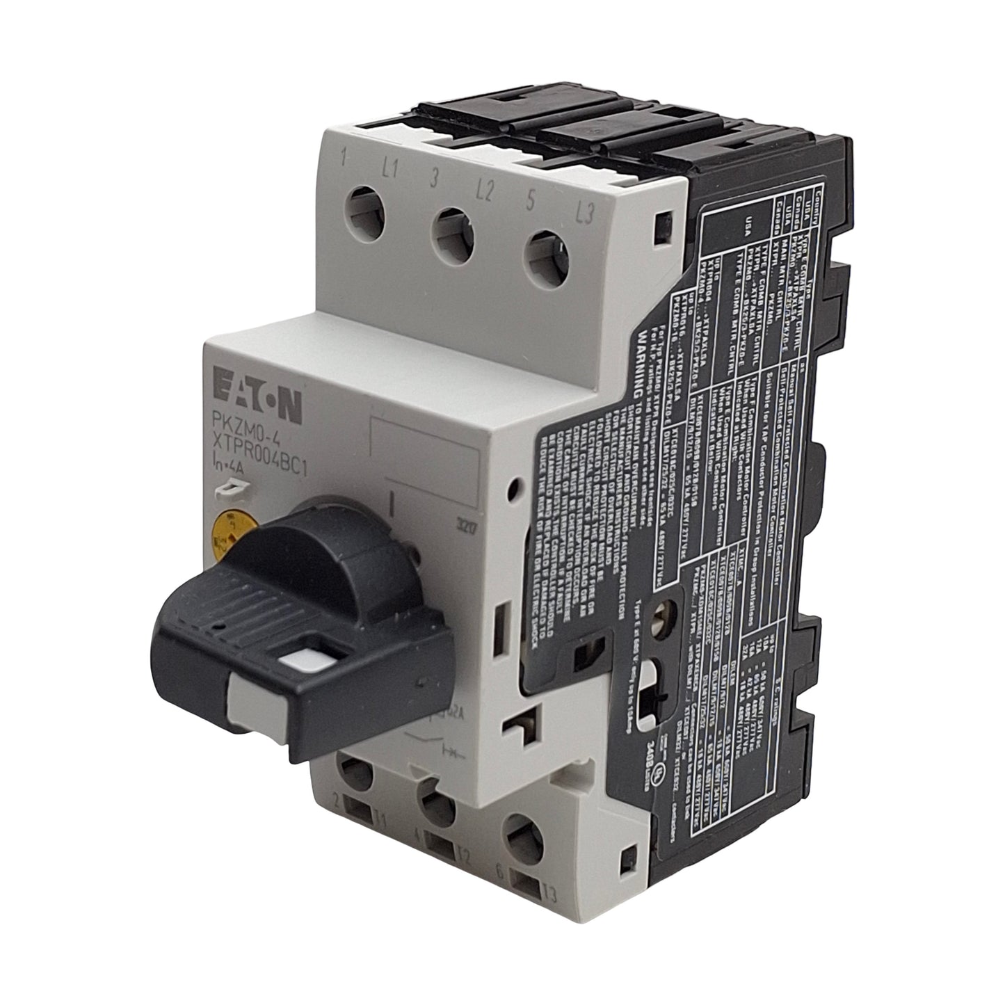 New Eaton PKZM0-4/AK XTPR004BC1 Motor Protective Circuit Breaker, 3-Pole, 2.5-4A