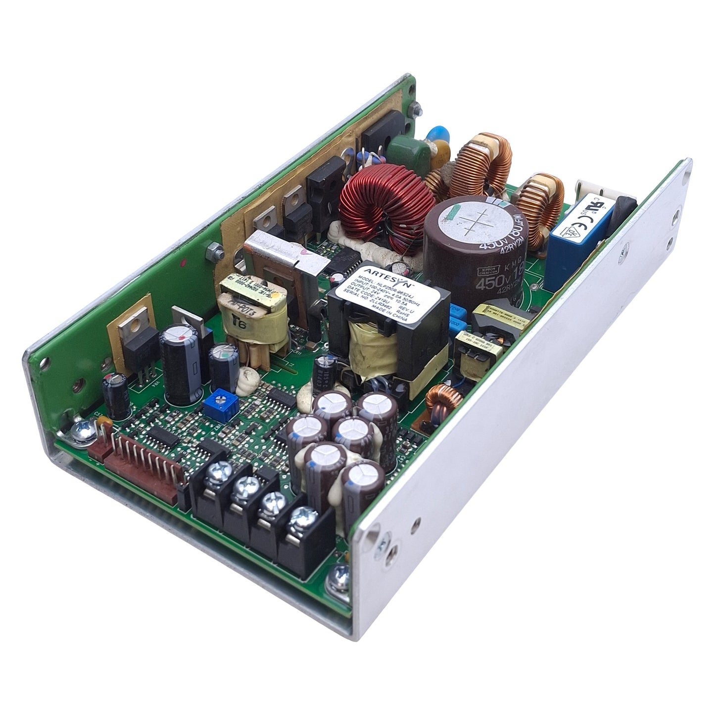Used Artesyn NLP250R-96S24J Power Supply, 250W, 100-240VAC In, 24VDC Out, 4in x 7in