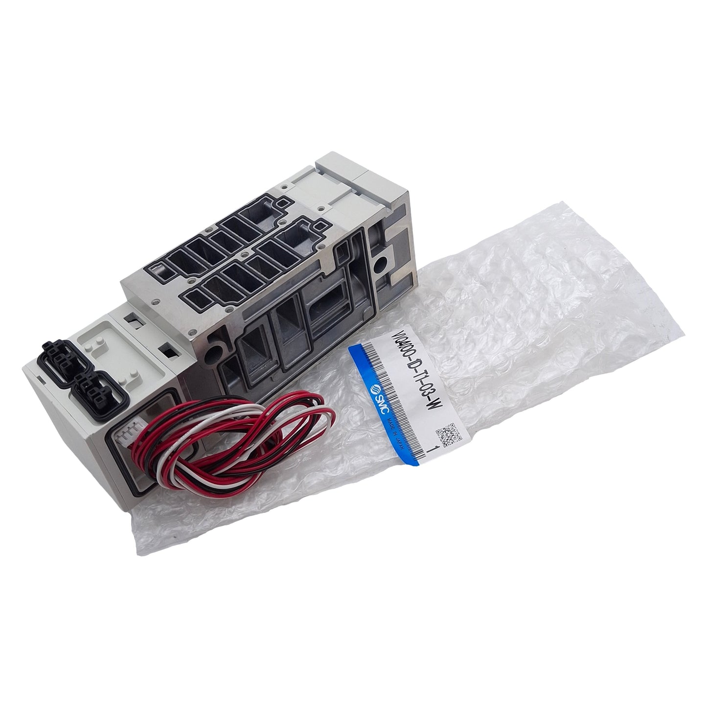 New SMC VVQ4000-1D-T1-03-W Double Manifold Block, Rc3/8, 1.0MPa, Lead Wire