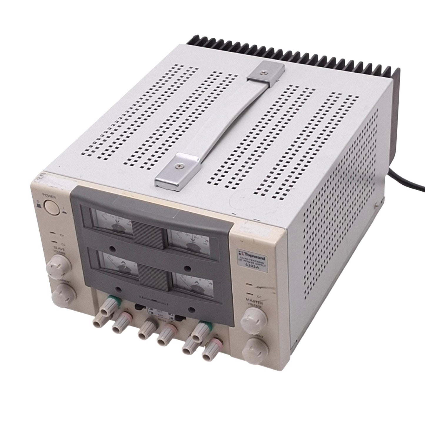 Used Topward 6303A Dual-Tracking DC Power Supply, 0-30V 0-3A 100W Out, 100-240VAC In