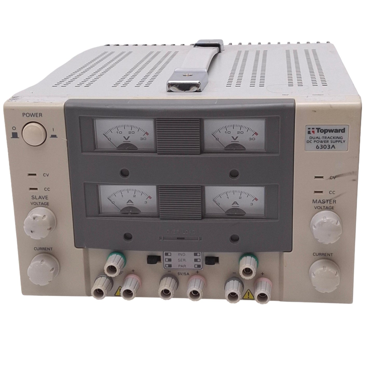 Used Topward 6303A Dual-Tracking DC Power Supply, 0-30V 0-3A 100W Out, 100-240VAC In