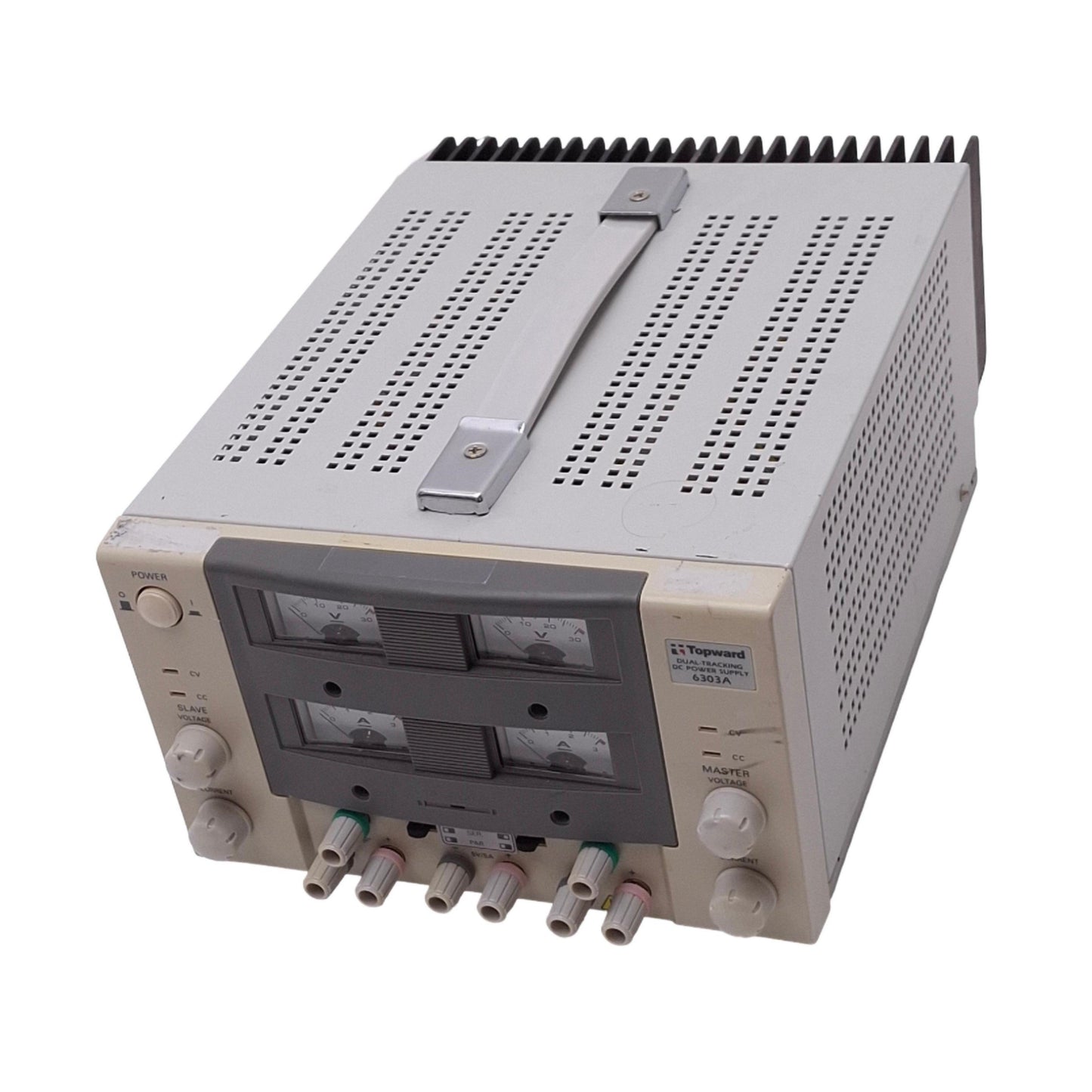 Used Topward 6303A Dual-Tracking DC Power Supply, 0-30V 0-3A 100W Out, 100-240VAC In