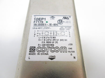 Used Corcom 10EP1 EMI Filter 10A 120/250V 50-60Hz