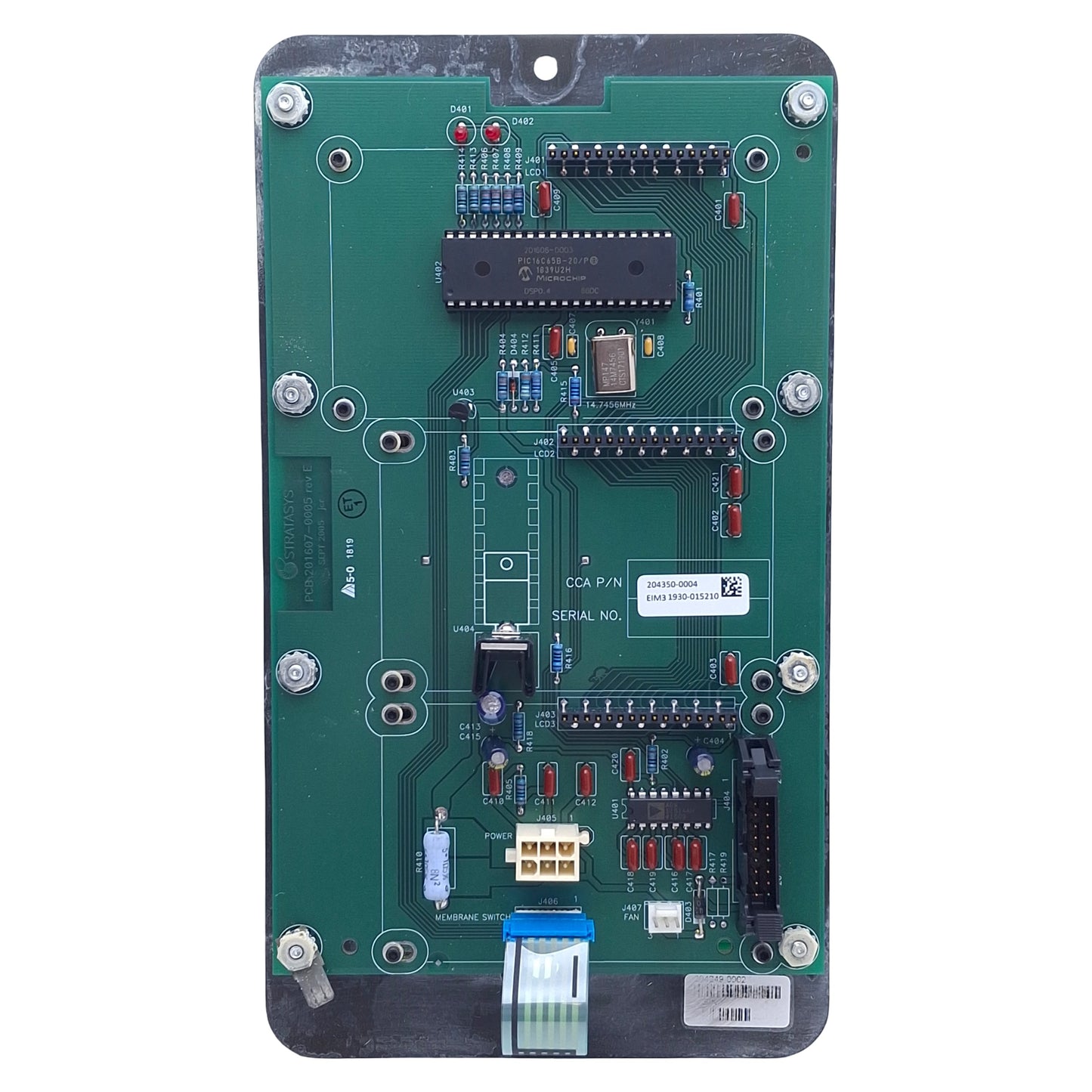 Used Stratasys 204249-0002 Display Panel and Keypad For SST1200ES 3D Printer