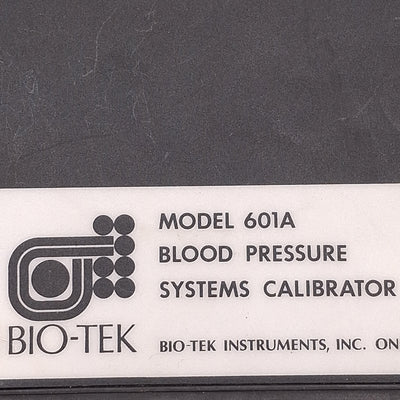 Used Bio-Tek 601A Blood Pressure Systems Calibrator 0-300mmHg Range, 125VAC