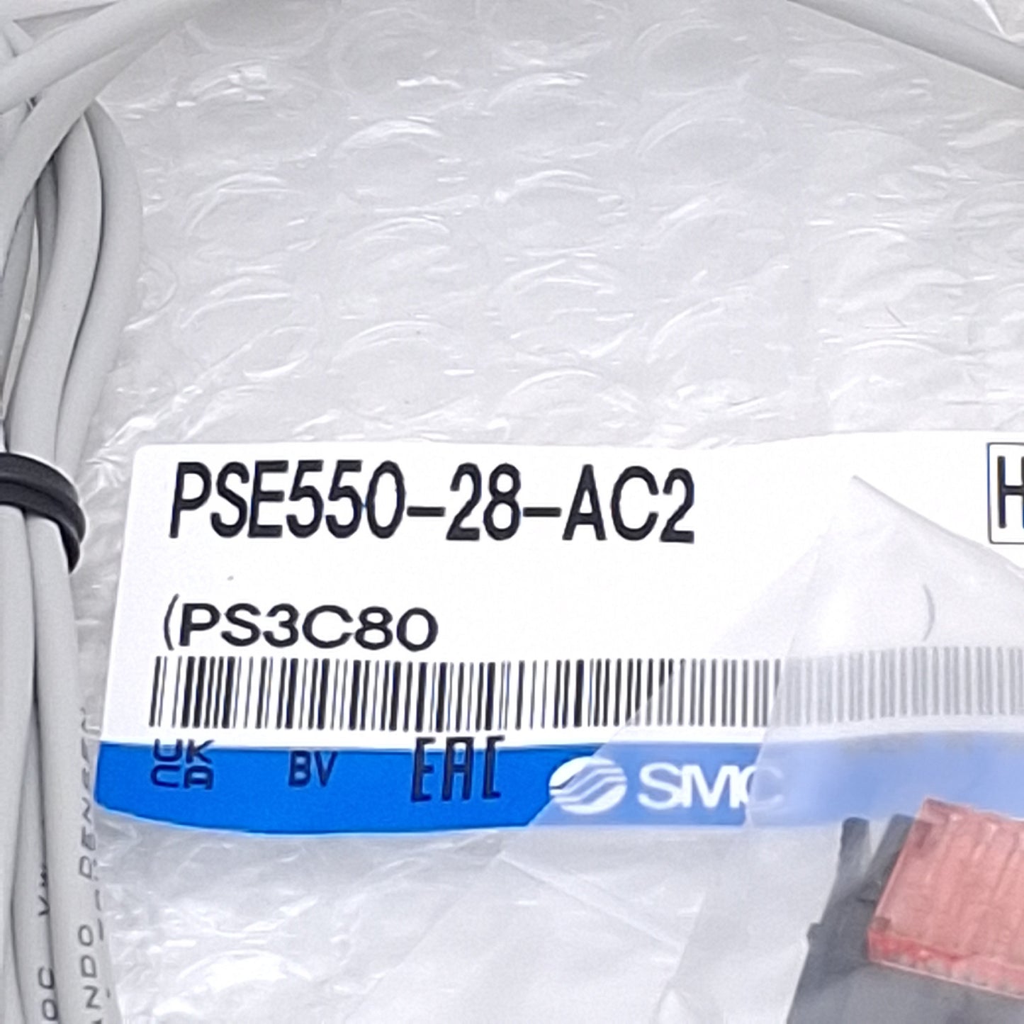 New SMC PSE550-28-AC2 Low Differential Pressure Switch, 0 to 2kPa, 12-24VDC, ø4.8mm