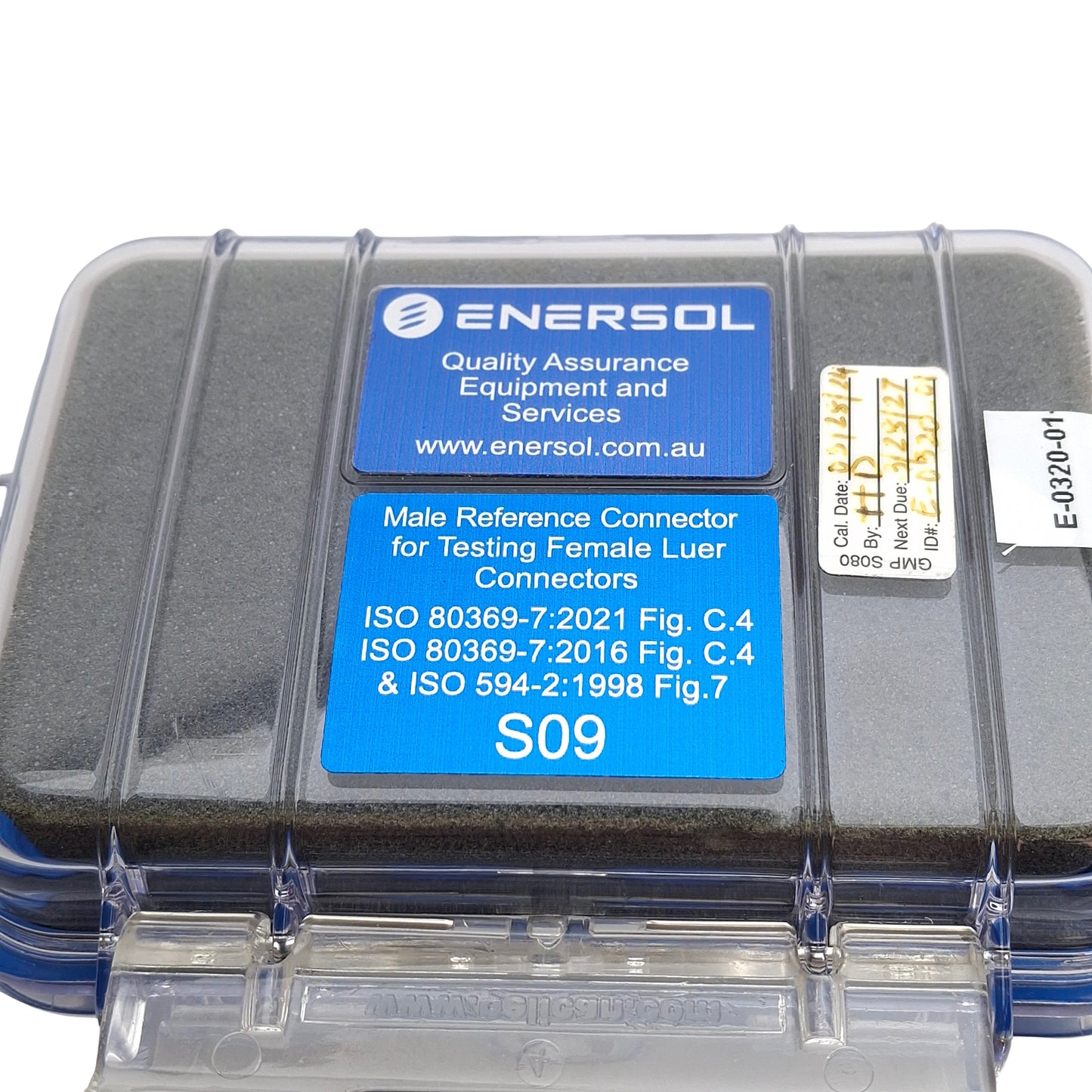 Used Enersol S09 Male Reference Connector w/ Case, Male Luer, Cal. Until 6-28-2027
