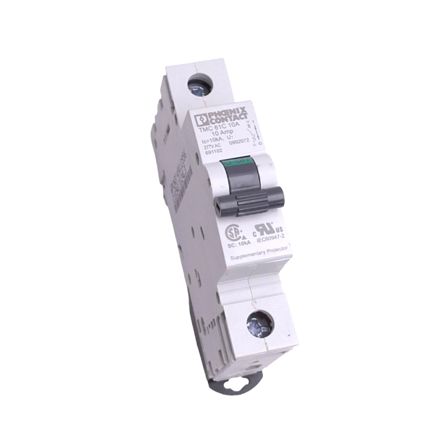 New Phoenix Contact 0902072 TMC61C10A Circuit Breaker, 1-Pole 10A, 277VAC, DIN Rail