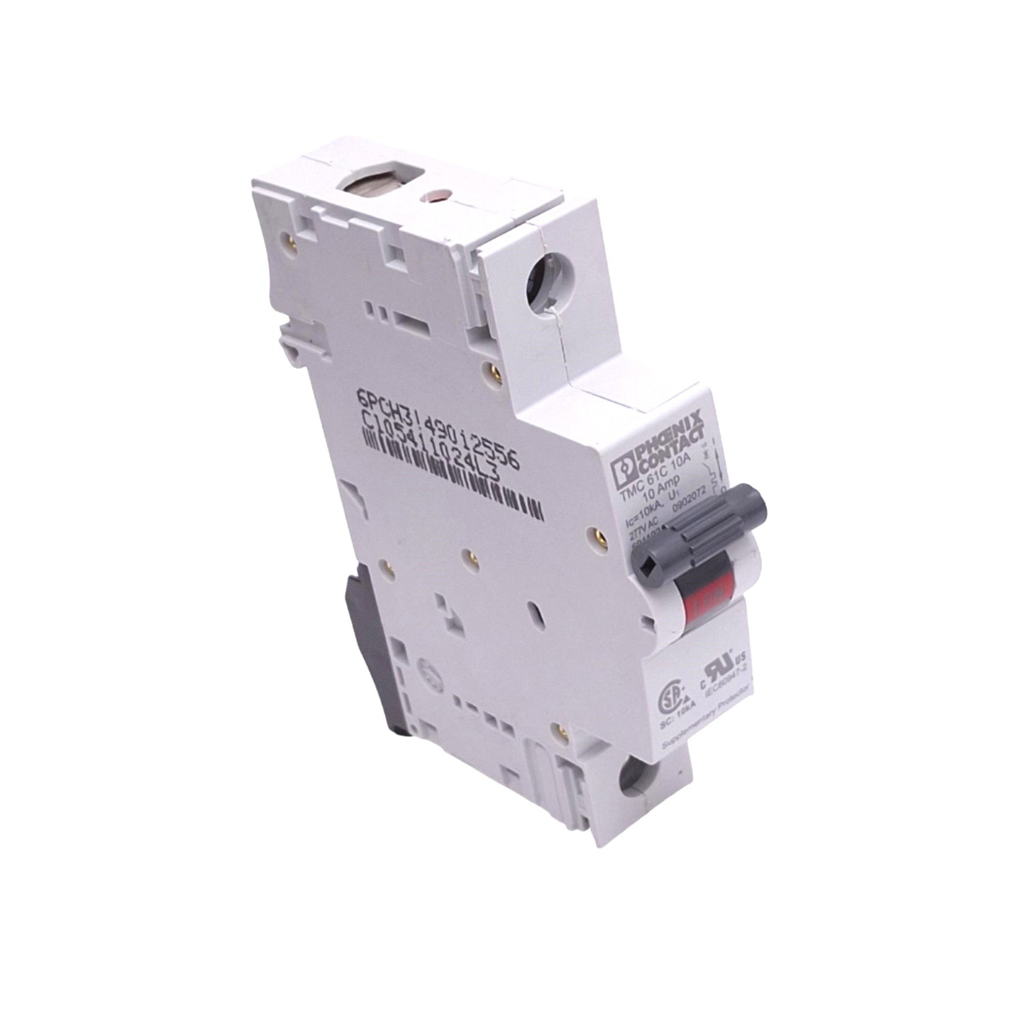 New Phoenix Contact 0902072 TMC61C10A Circuit Breaker, 1-Pole 10A, 277VAC, DIN Rail