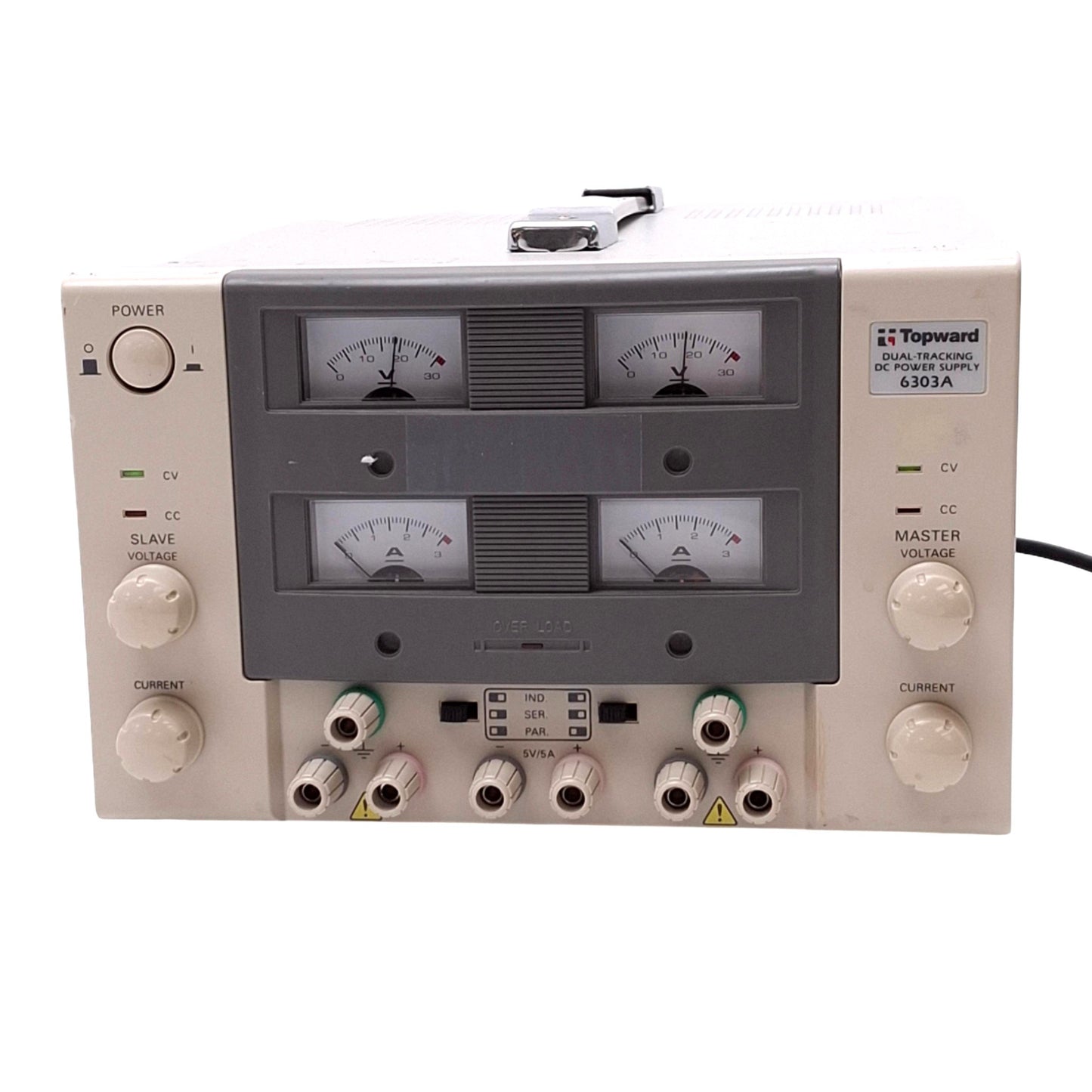 Used Topward 6303A Dual-Tracking DC Power Supply, 0-30V 0-3A, 100W Max, 100-240VAC In