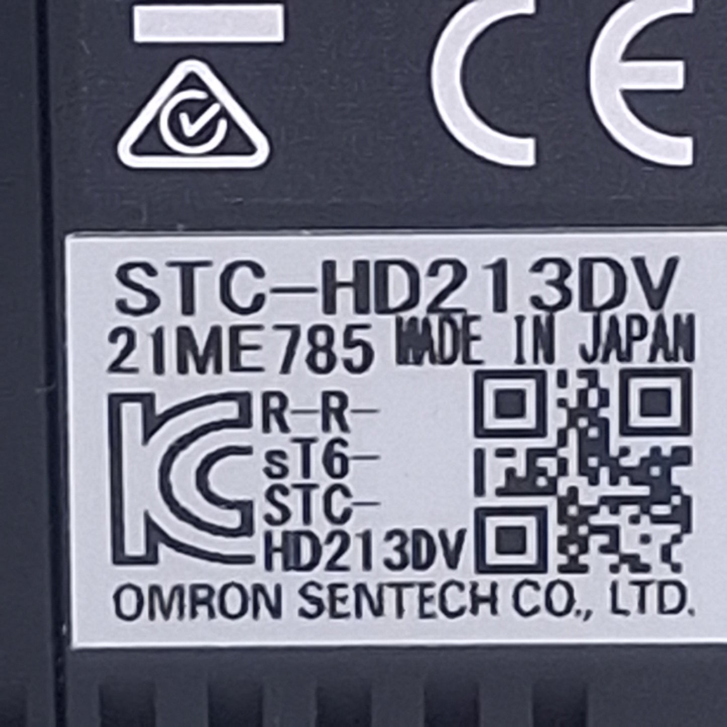 Used Omron STC-HD213DV HD Camera 1/2.8 Sensor, HDMI, 1920x1090, 12VDC, C-Mount