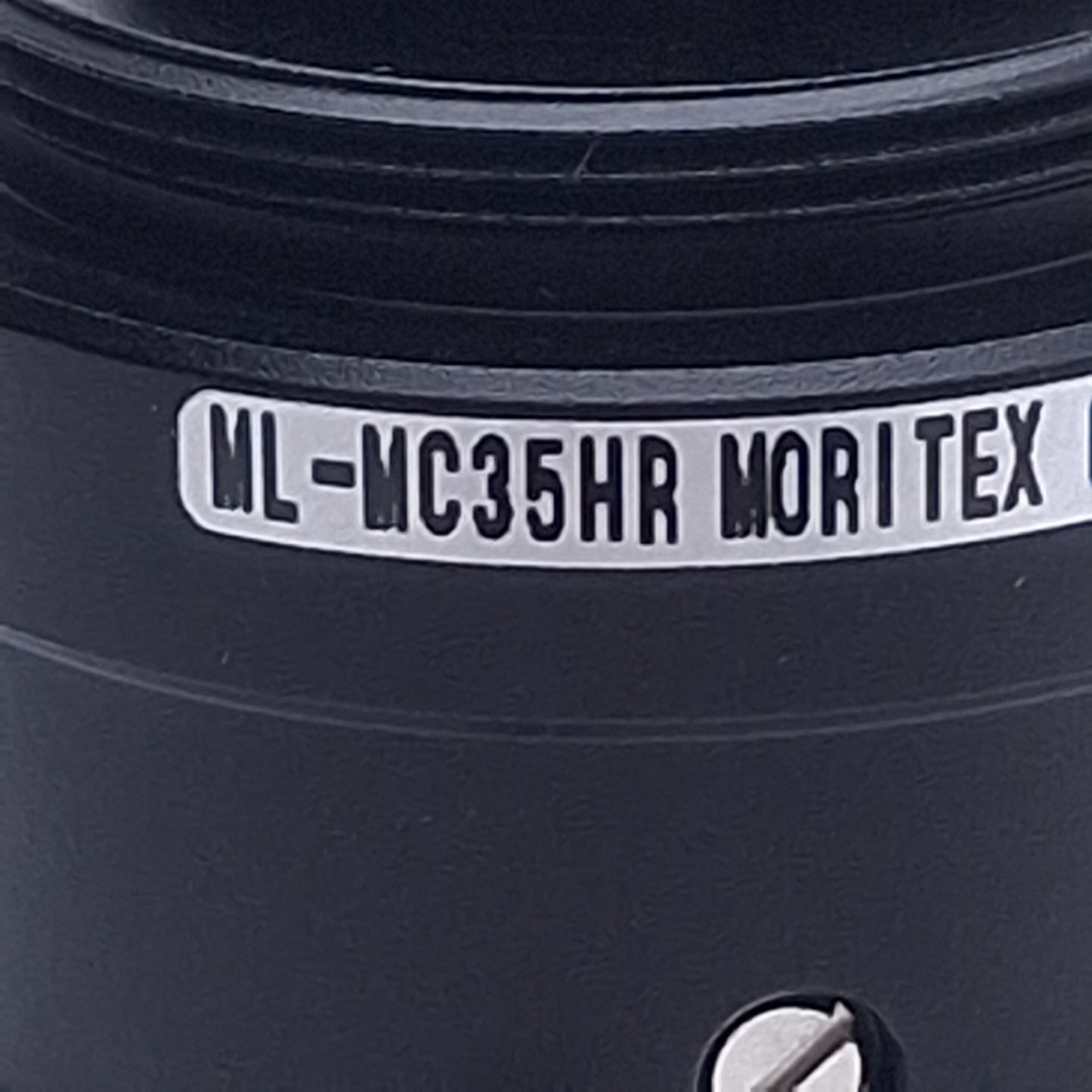 Used Moritex ML-MC35HR Macro Lens, 2/3in, 0.25-0.70x, F3.6-16, 35mm Focal, C-Mount