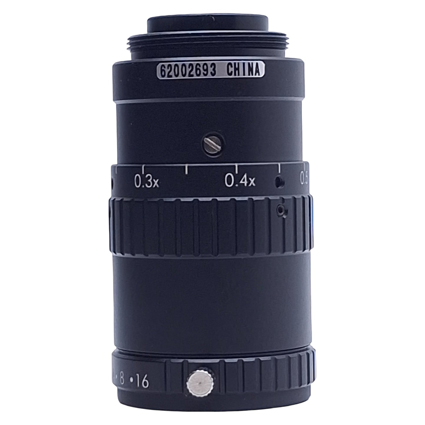 Used Moritex ML-MC35HR Macro Lens, 2/3in, 0.25-0.70x, F3.6-16, 35mm Focal, C-Mount